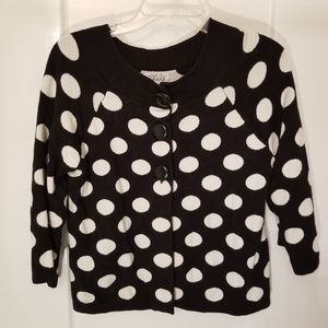 Chaus womans sweater size M, Polkadot 3/4 sleeve